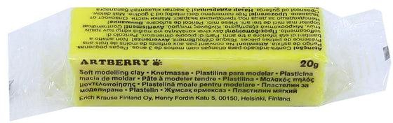 Plasticine Artberry 20g Yellow, individual package