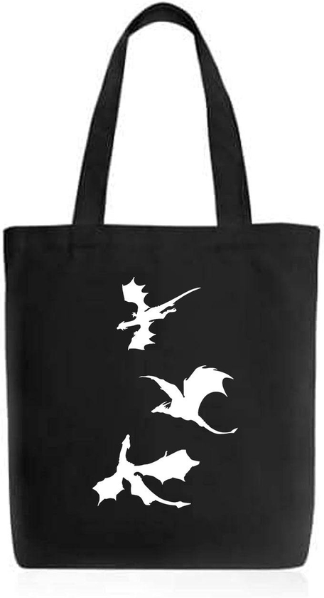 Tote bag - Small dragon- thrones - Black