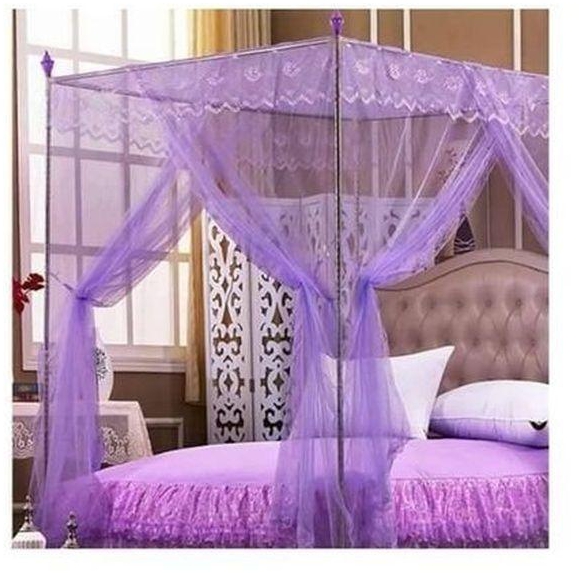 Mosquito Net With Metallic Stand -Purple
