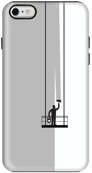 Stylizedd Apple iPhone 6Plus Premium Dual Layer Tough Case Cover Matte Finish - Paint Hanger  Grey