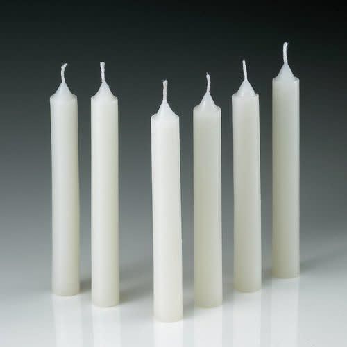 Plain White Candles - 24 Pieces
