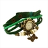 Butterfly Women's Green Leather Watch, LMA004