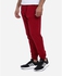 Solo Solid Pants With Rib Band- Dark Red
