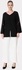 Contrast Trimmed Top Long Bell Sleeve - 7 Sizes (Black)