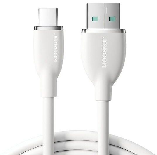 JOYROOM SA29-AC3 Colorful Series 3A Liquid Silicone Fast Charging Data Cable (USB-A To Type-C ) 1.2M - White