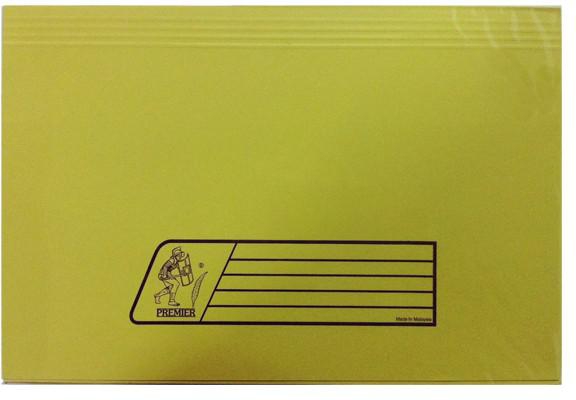 Premier Document Wallet Full Flap, 285gsm, F/S, 5/pack, Yellow