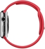 Apple Watch Series 1 - 42mm Stainless Steel Case with Red Sport Band, OS 2 - MLLE2