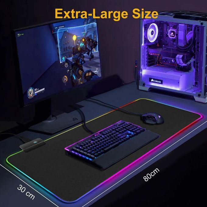 RGB mouse pad LED mouse pad, large mouse pad, waterproof anti-slip mouse pad with light