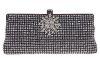Fawziya Floral Clutch Crystal Clutches and Evening Bag for Womens Purses-Black
