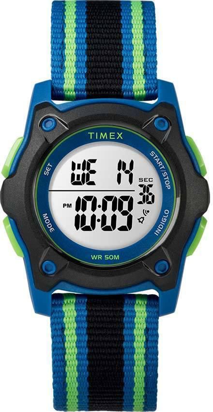 Timex T7C260 Time Machine Kid’s Digital Double Layer Fabric Strap Watch