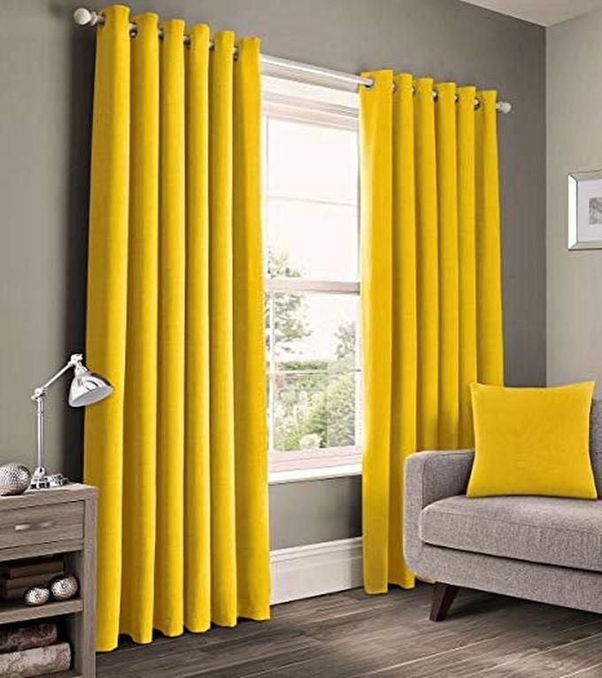 Mustard Yellow Curtain (3M) (2Panels,each 1.5M) +FREE SHEER