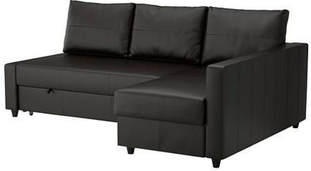 FRIHETENCorner sofa-bed, Bomstad black