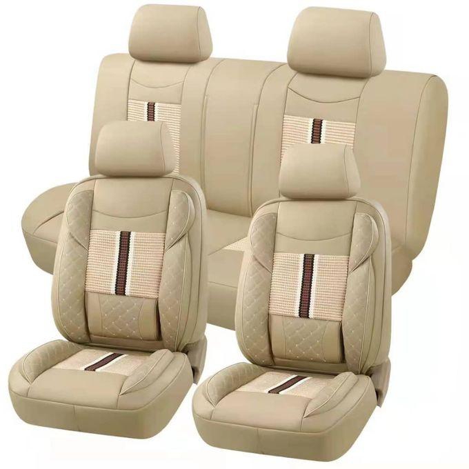 High Quality Cream Color Leather Seat Cover For Saloon/sedan And 5 Seater SUV