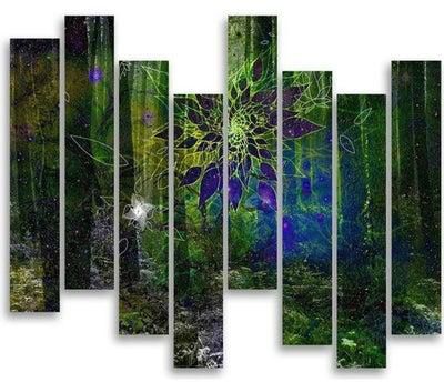 8-Piece Nature Themed Wall Art Multicolour M