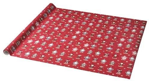 Vinterfint Gift Wrap Roll - 3x0.7M - Santa Claus Pattern - Red