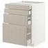 METOD / MAXIMERA Base cab 4 frnts/4 drawers, white/Sinarp brown, 60x60 cm - IKEA