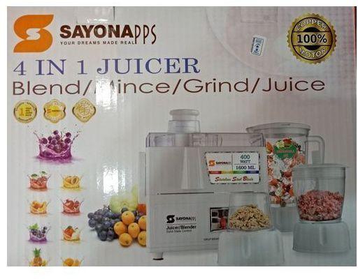 Sayona 4 in 1 Juicer/Blender/Mincer/Grinder SB-3555