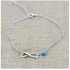 Anklet with a marker of the end for fascination feet silver color With turquoise beads No 586 - 4