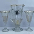 Bohemian Crystal Sherbet Set With Gold Inlay, 7 Pieces, High-quality Material