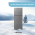 Bompani 300 Liter Top Mount Refrigerator - Frost Free Fridge Freezer With Smart Sensor & Humidity Control Silver - BR300SS