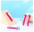 12 Pieces Bikini Razor Women Safety Small Trimmer Portable Travel Accessories Razors Shaver Removal Beauty T-Type for Body Cosmetic Tool Pink