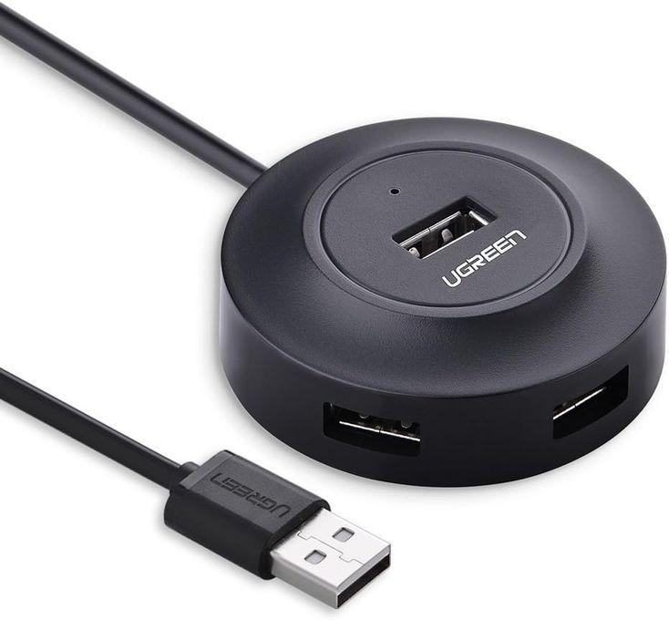 Ugreen UGREEN 20277 USB 2.0 Hub 4 Port USB Hub Splitter for Mac, Windows, Linux systems PC - Black
