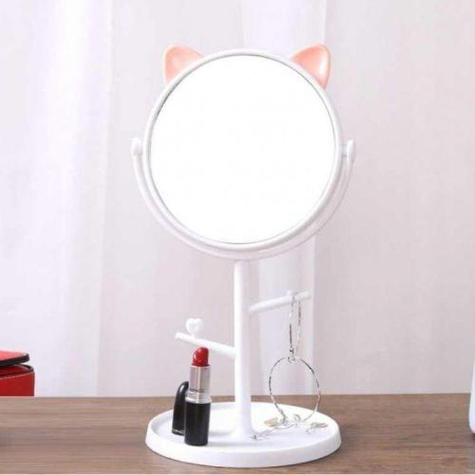 Rotating Makeup Mirror - White