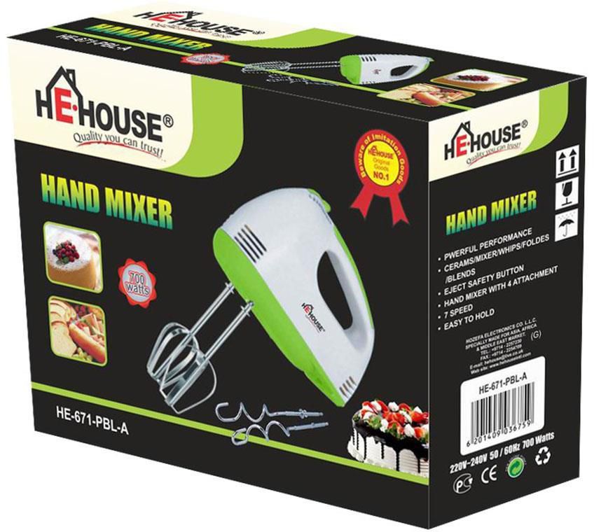 He-House Hand Mixer - 671 (Green)
