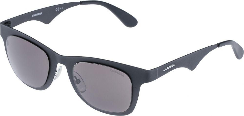 Carrera Wayfarer Black Women's Sunglasses - 240409 CARRERA 6000/MT MTT BLACK BRW GREY - 49-22-145 mm