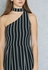 Striped Choker One Shoulder Culotte Jumpsuit