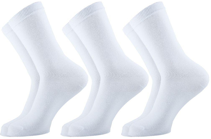 Sam Socks Set Of 3 Classic Plain Short Socks For Women White