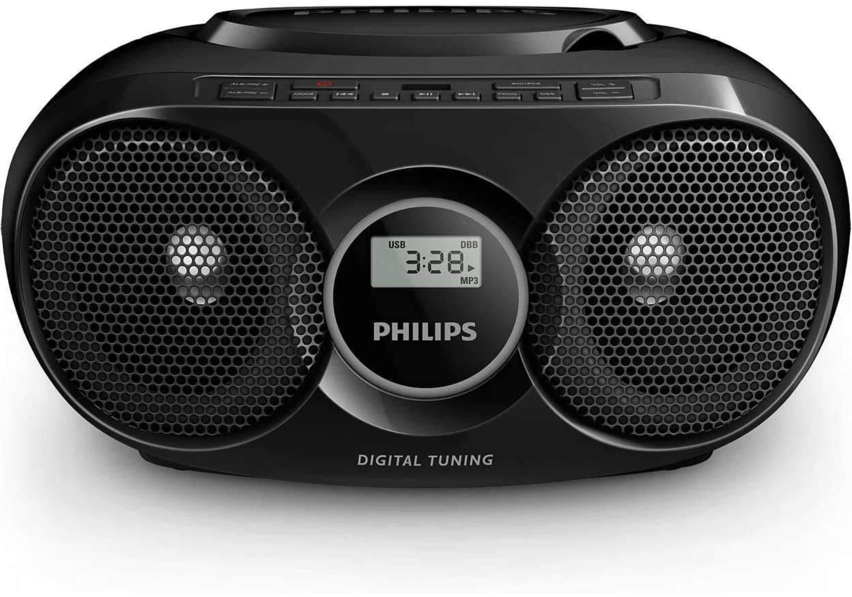 Philips AZ318B Portable CD Soundmachine With FM Radio Black