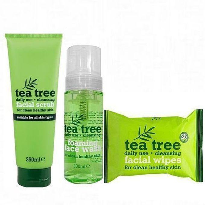 Tea Tree Pure Tea Tree Daily Cleansing Facial Wipe,Scrub N Wash