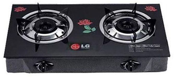 LG TABLE TOP TWO BURNER GLASS GAS COOKER