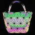 Geometric Luminous Purses and Handbags for Women Holographic Reflective Shoulder Bag Rainbow Tote Bag