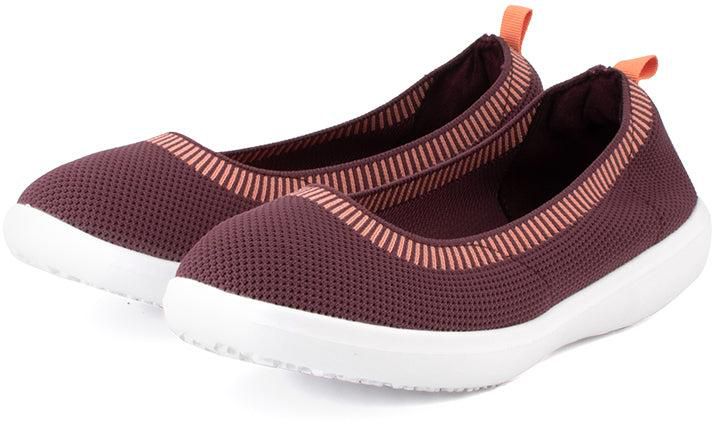 LARRIE Ladies Stretchable Casual Comfort Flat Shoes - 4 Sizes (Purple)