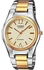 Casio Men's Gold Dial Stainless Steel Band Watch - MTP-1253SG-9A