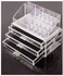 Acrylic Cosmetic And Jewelry Storage 3 Large Drawers Clear