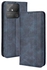 Case Cover For Realme Narzo 50A Magnetic Buckle Retro Texture Leather Phone Case Blue