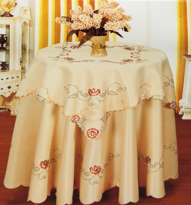 Valentini Table Cloth 2 PCS Set Embroidered, VL TC2PC/NCD16218
