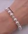RA accessories Women Pearl Bracelet Off White With A Diamond