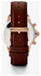 Women's Leather Analog Watch Gw0011G4 With Men'S Rubber Analog Watch 1791481