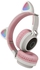 Bluetooth Wireless Cat Ears Headphones Pink/Black