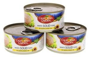 California Garden White Solid Tuna In Sunflower Oil 3 x 170 g