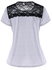 OEM Lace Embellished Short Sleeve T-shirt (LIGHT GREY)