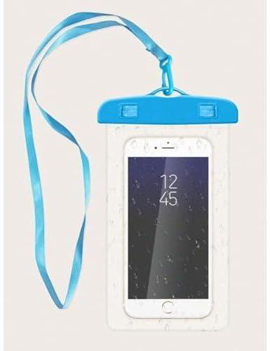 Seaside Swimming Pouch Mobile Phone Covers Universal Full View Sealing Waterproof Case Swimming Transparent Dry Bag (Blue)