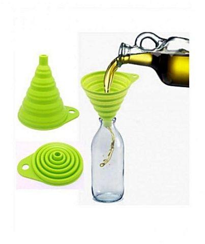 Generic Silicone Collapsible Funnel - Green