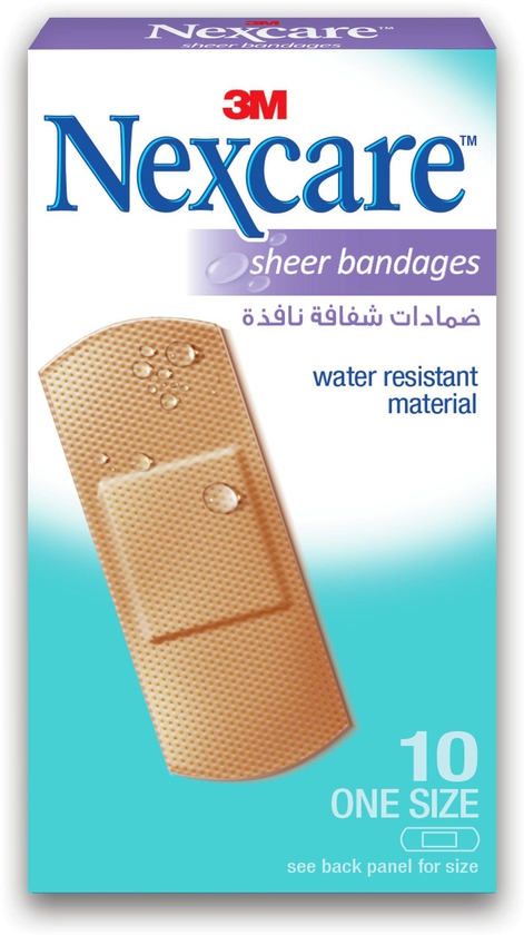 3M, Nexcare™, Sheer Bandages 72X25Mm Plasters - 10 Pcs