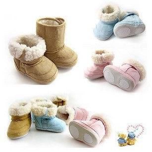 so adorable! Fur Lined Pink Baby Slipper Boots Shoes