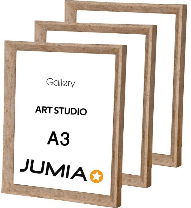 A3 Photo Frame, Wall 30X40 CM 3 Pieces Wooden
